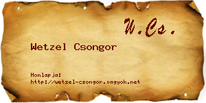 Wetzel Csongor névjegykártya